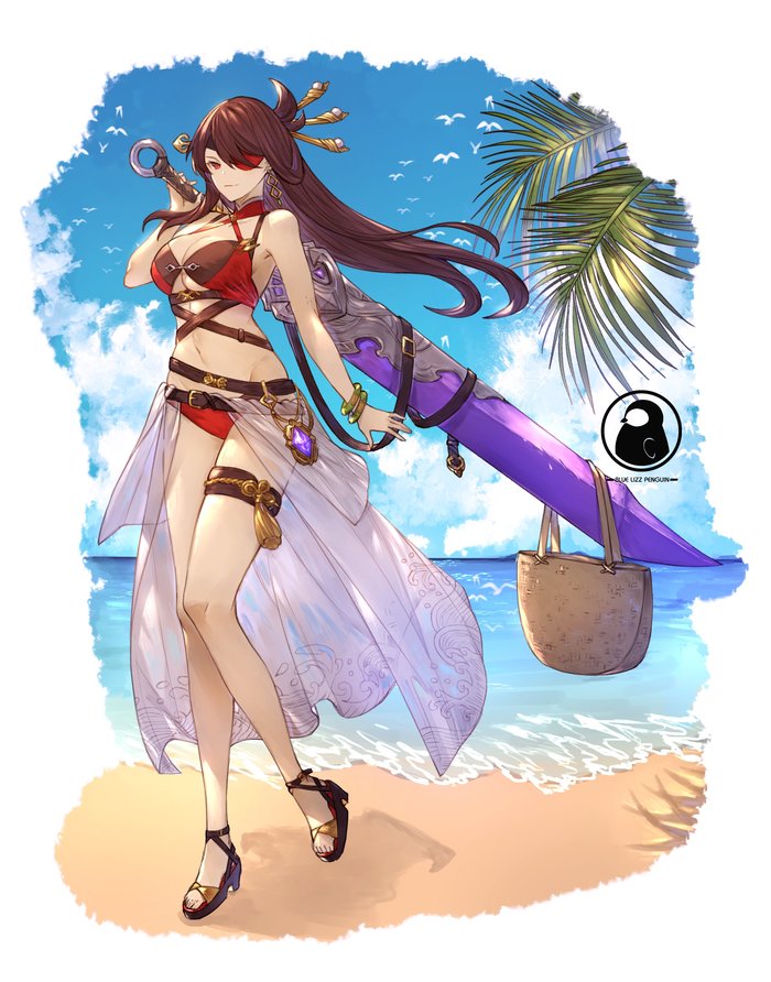 Beidou Anime Art, , Beidou, Genshin Impact