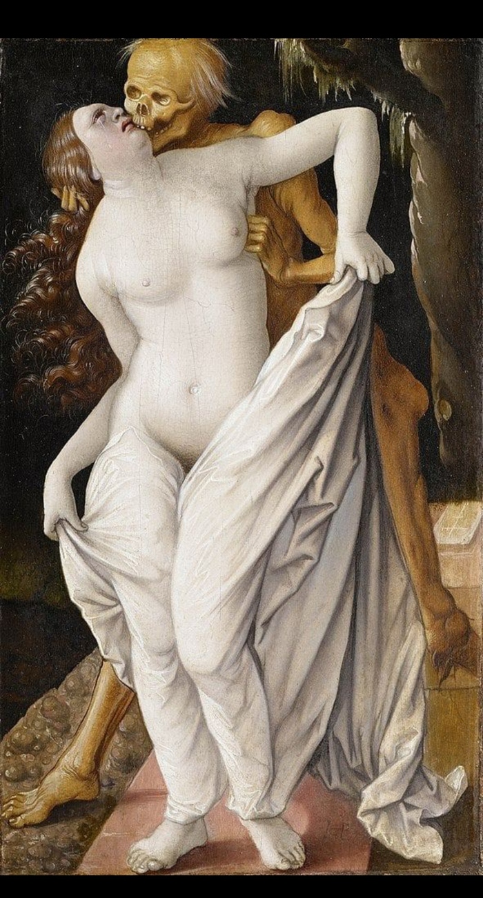Смерть и Дева, с. 1518 от Ханса Балдунга