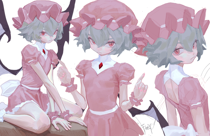  Remilia Scarlet, Touhou, , Anime Art, Twitter, FKEY