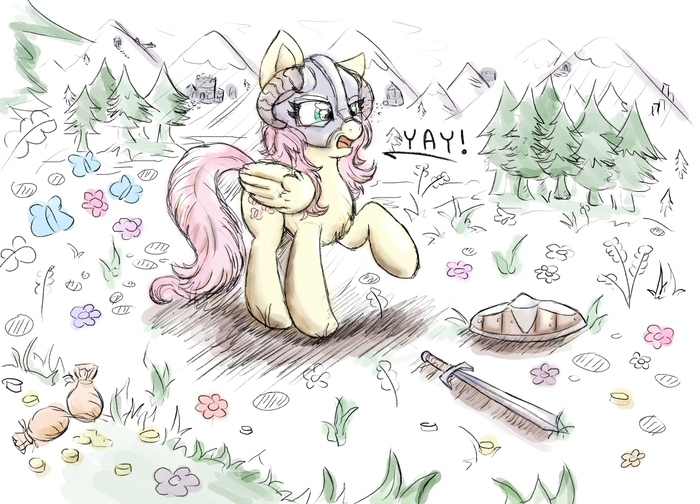    My Little Pony, Fluttershy, The Elder Scrolls V: Skyrim, 