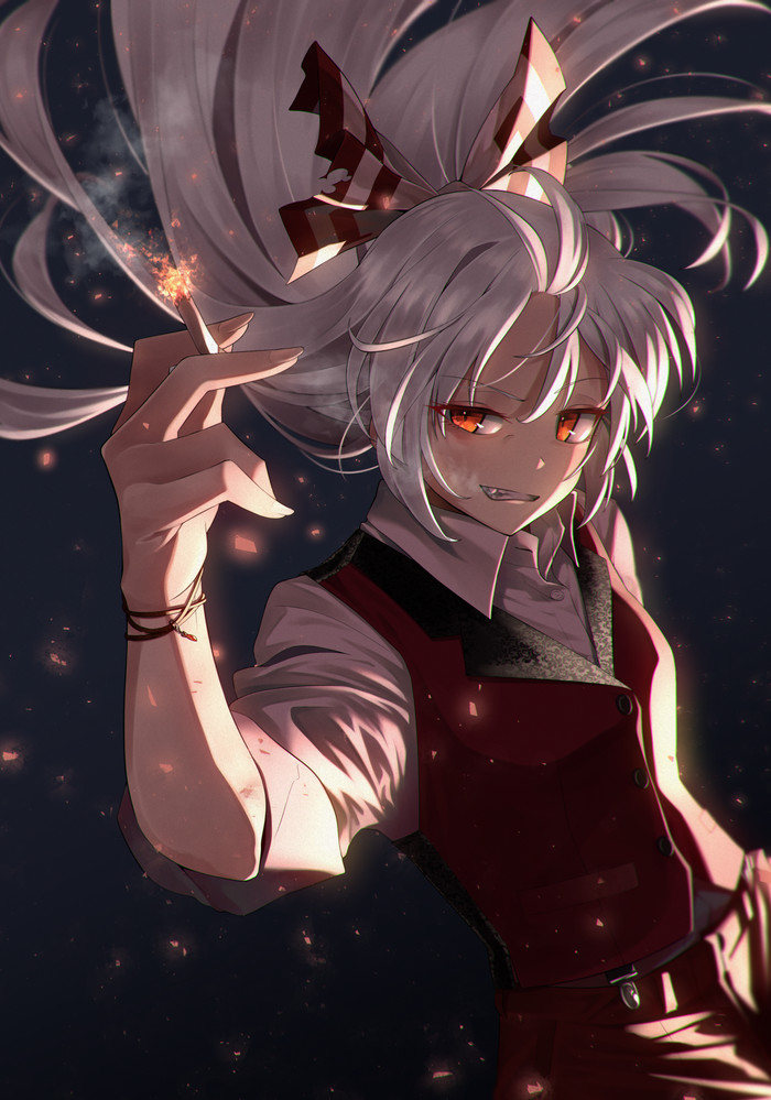 Fujiwara no Mokou Touhou, Fujiwara no Mokou, Anime Art, , Greenkohgen