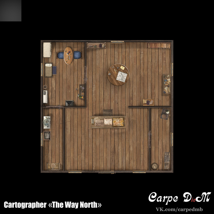 Карта с мастерской картографа