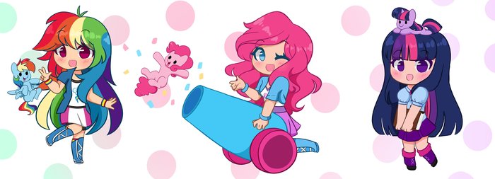  My Little Pony, Ponyart, Equestria Girls, Rainbow Dash, Pinkie Pie, Twilight Sparkle, Kittyrosie