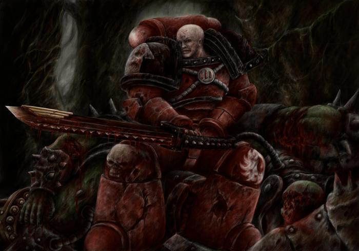 Flesh tearers vs orks Warhammer 40k, Adeptus Astartes, Flesh Tearers, , 