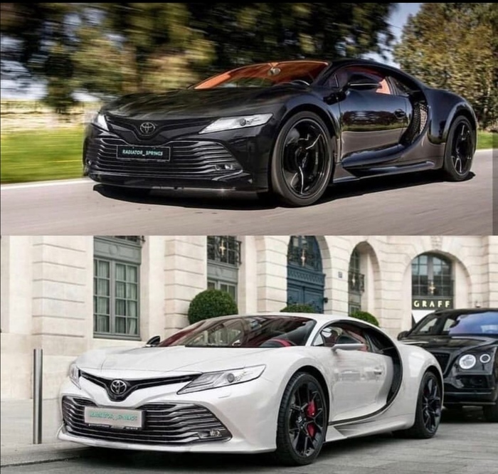  vs Bugatti Toyota Camry,  