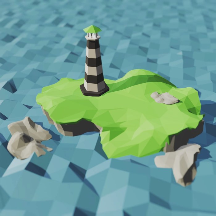    low poly Low poly, , Blender, 3D, 