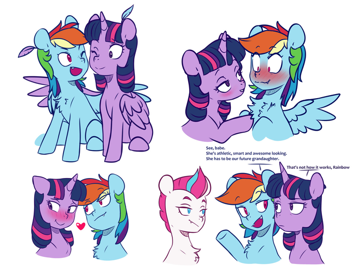  My Little Pony, Rainbow Dash, Twilight Sparkle, , Zipp Storm, Doodle-mark