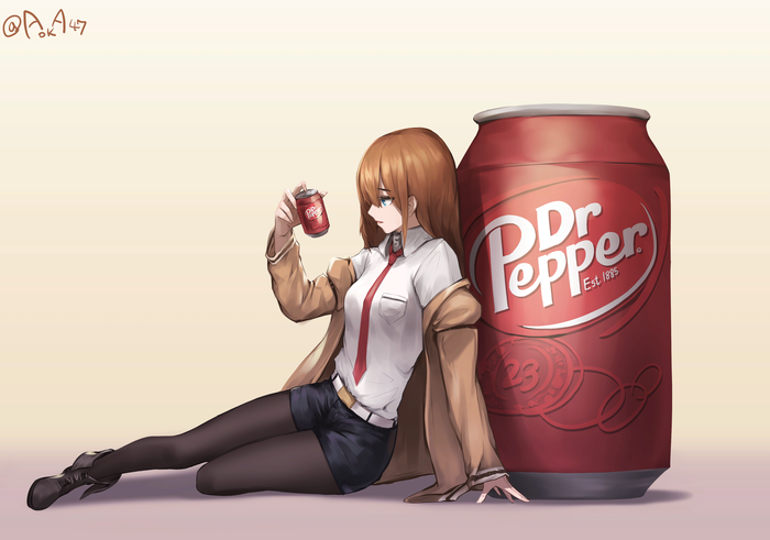  Steins Gate, Kurisu Makise, Anime Art, ,  , Dr Pepper