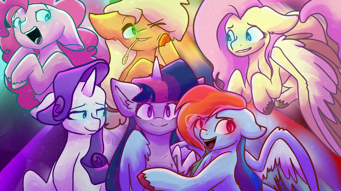 The Mane 6 My Little Pony, Mane 6, Twilight Sparkle, Fluttershy, Rainbow Dash, Rarity, Applejack, Pinkie Pie