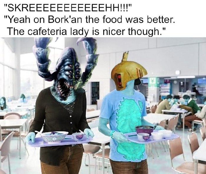 Типичная столовка в Империи Тау