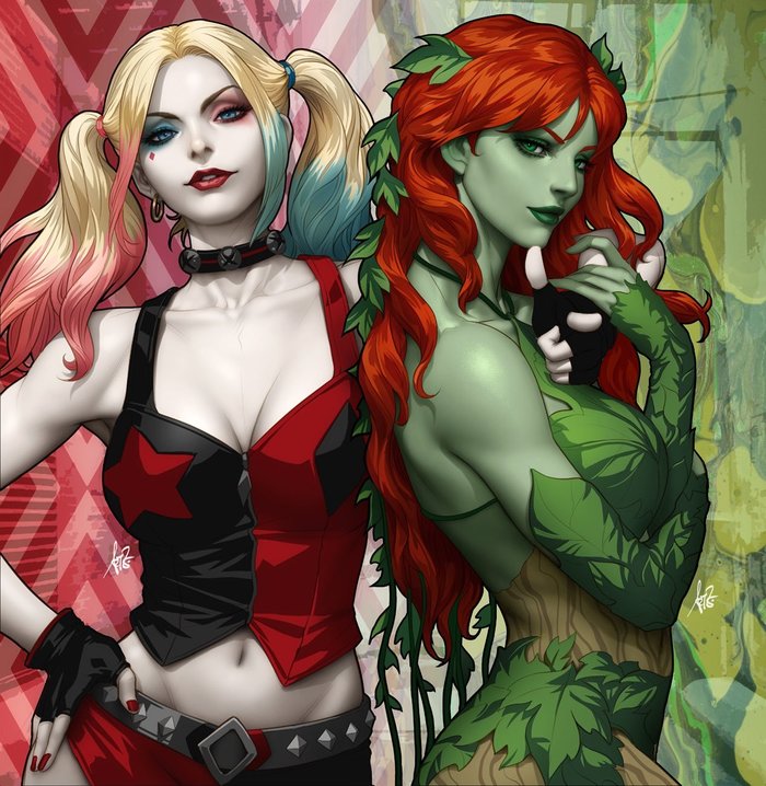 Harley Quinn & Poison Ivy  ,  , DC Comics, , Artgerm, 