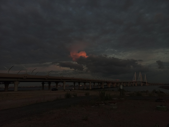 Облака над ЗСД Облака, Закат, Санкт-Петербург, Фотография