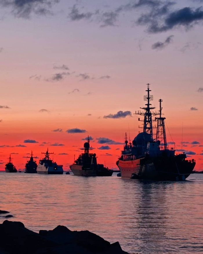 Корабли Балтийского флота на рейде