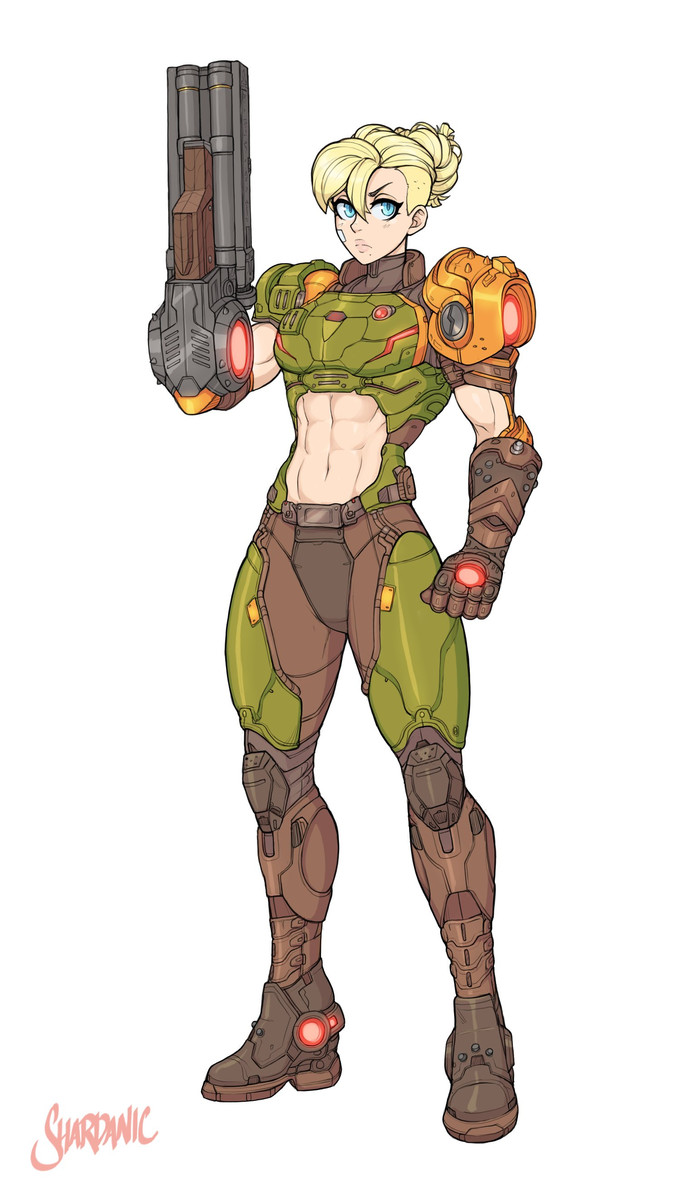 Slayer-suit Samus  , , Muscleart, Samus Aran, Metroid, Doom, , , , Shardanic
