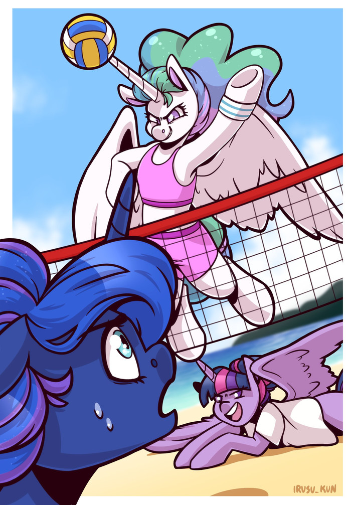   ! My Little Pony, Princess Celestia, Princess Luna, Twilight Sparkle,  , Irusu