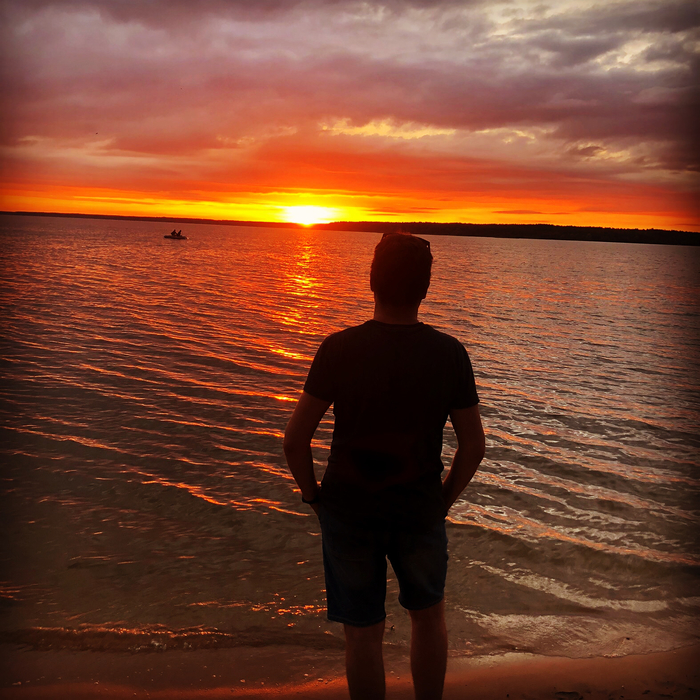 Закат на Вилейском водохранилище