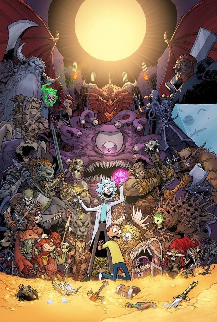 Цветная версия Рика и Морти в DnD