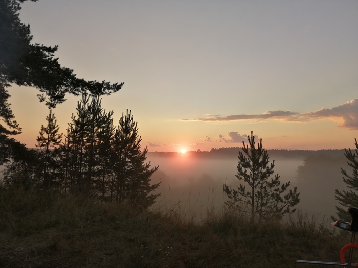 Рассвет Рассвет, Утро, Природа, Костер, Лето, Солнце, Длиннопост