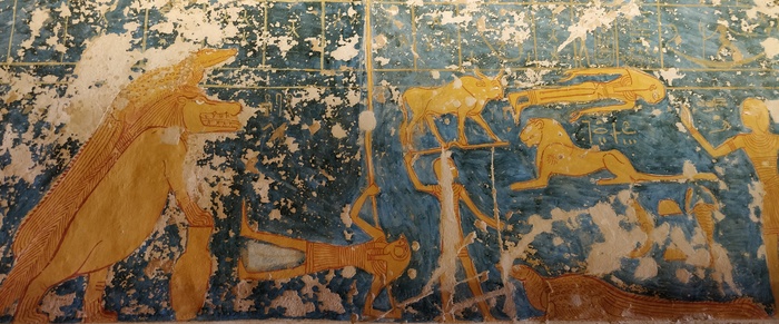 Роспись на потолке гробницы Рамзеса 7