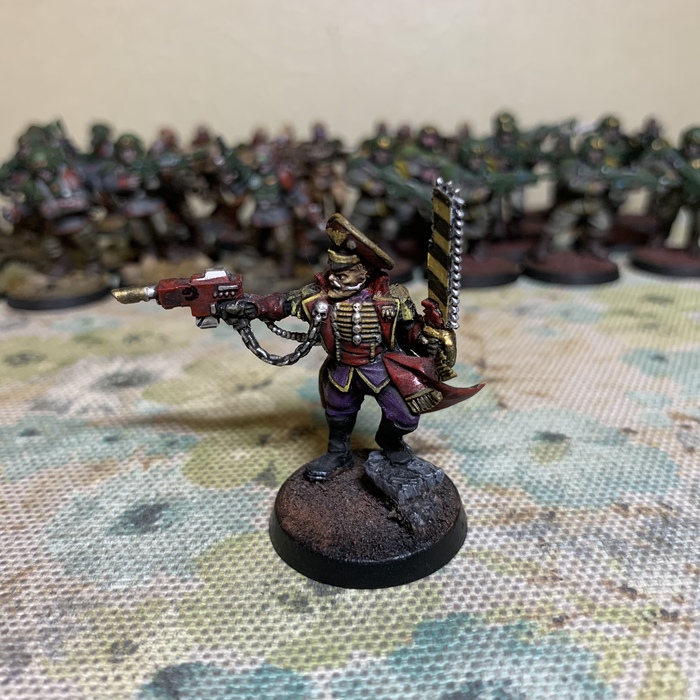 Astra militarum: company commander (kitbash) Warhammer 40k, Kitbash, Wh miniatures, 