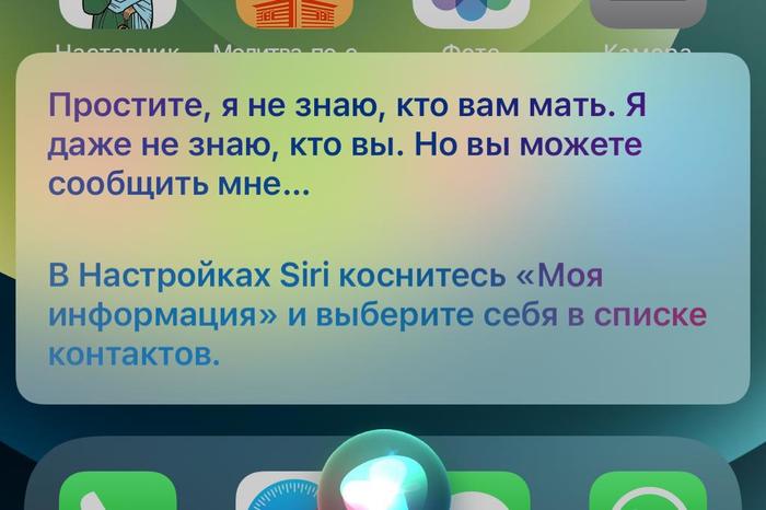 Привет, Siri. Позвони мамочке...