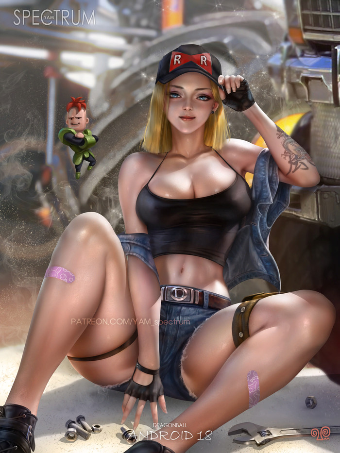  18 Dragon Ball, Android 18, Anime Art, 