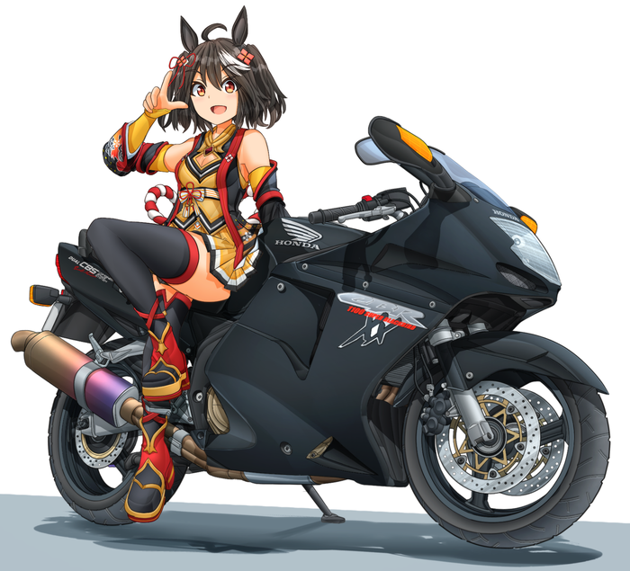 Kitasan Black's bike , Anime Art, Uma Musume Pretty Derby, Honda, Cbr, , Kitasan Black