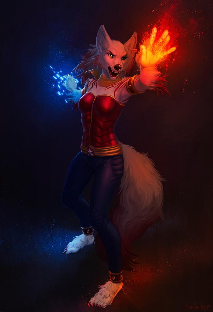 Fire and Ice , , , Furry wolf, Kirena-kaya