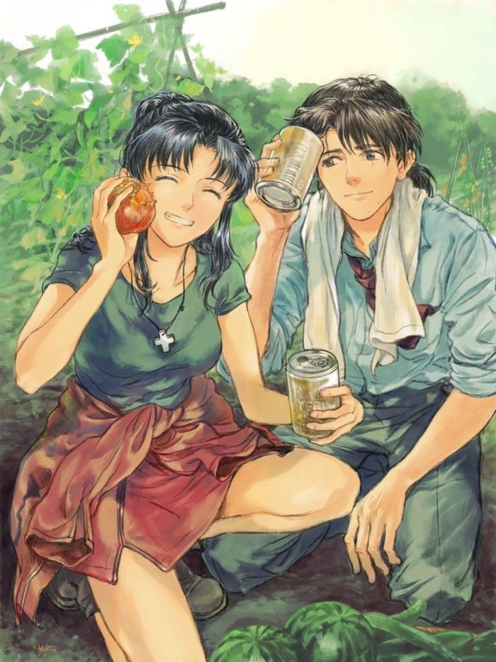  Anime Art, , Misato Katsuragi, Ryoji Kaji, Evangelion