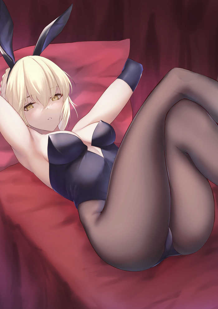 Saber Alter , Anime Art, Fate, Fate Grand Order, Saber Alter, Bunnysuit, , ,  , 