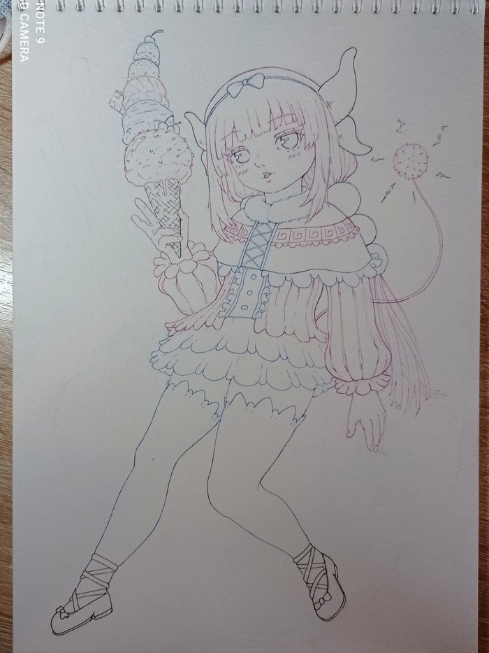    Anime Art, , , Kanna Kamui, Kobayashi-san chi no maidragon, Loli, , 
