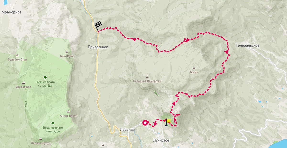 Маршрут похода. Северная Демерджи маршрут. Маршрут на Хапхал. Хапхал Крым на карте. Источник вода Курлюк Су карта.
