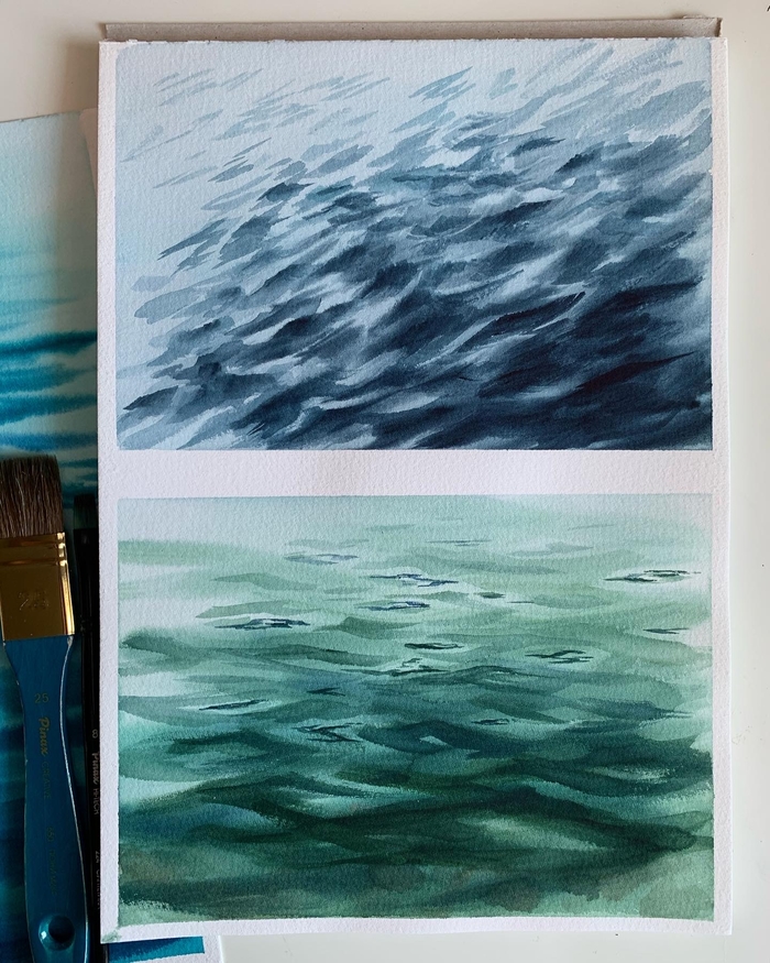 Вода Акварель, Картина, Рисунок, Художник, Море