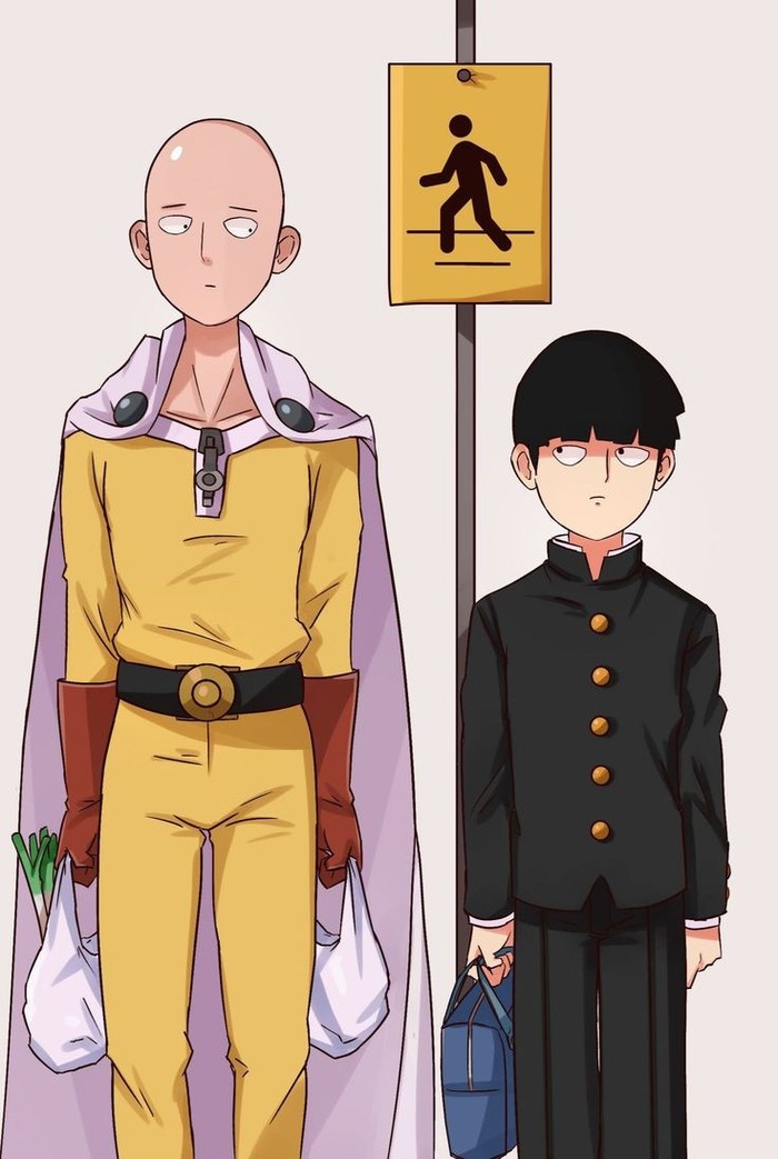  ? Anime Art, , Saitama, Mob Psycho 100, Onepunchman, Kageyama Shigeo