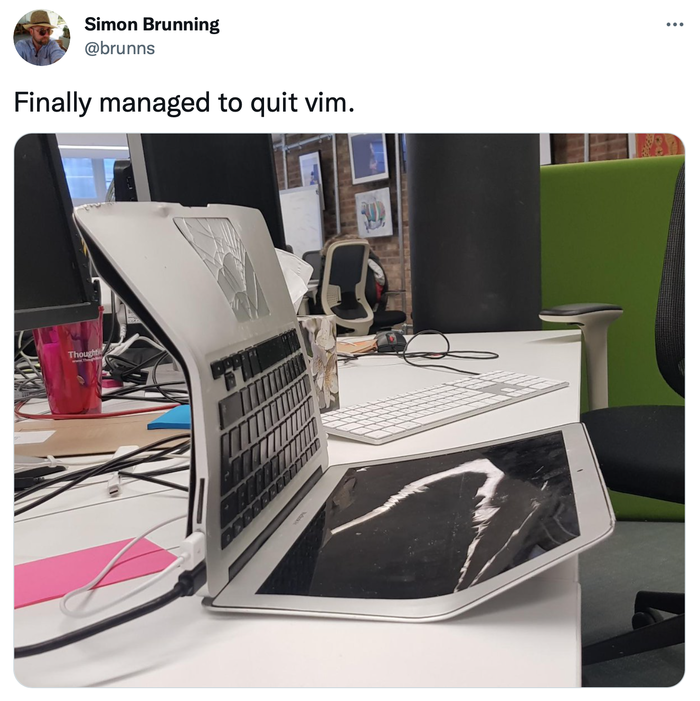 Наконец-то удалось выйти из vim