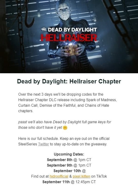 Dead by Deadlight  DLC , , Steam,  , Steelseries, Dead by Daylight