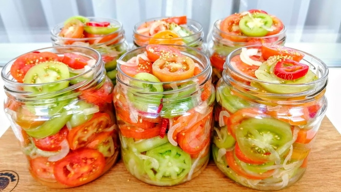 Как вкусно и просто приготовить зеленые помидоры на зиму? Зеленые помидоры вкуснее спелых Рецепт, Заготовки, Помидоры, Кулинария, Еда, Салат, Закуска, Другая кухня, Приготовление, Видео, Длиннопост