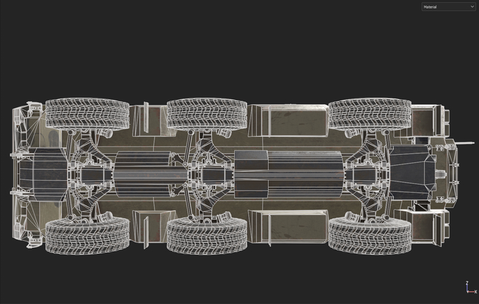 КАМАЗ-63968 Тайфун-К Autodesk Maya, Substance painter, Zbrush, Gamedev, 3D, Low poly, Видео, Длиннопост