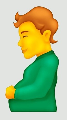 В новой версии Unicode добавили эмодзи с беременным мужчиной.. Который будет использоваться для демонстрации любви к своему пивному пузику