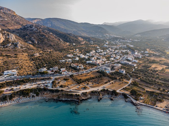 Крит панорама города DJI, Греция, Крит, Фотография, Начинающий фотограф, Квадрокоптер