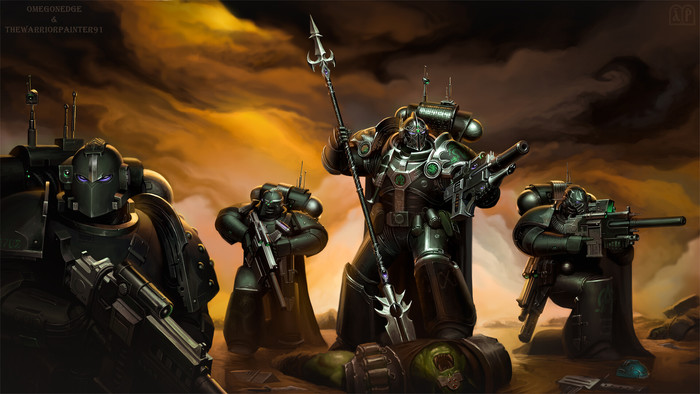 Omegon and Effrit Stealth Squad byElijah ArhPriest Omegon, Alpha-legion, Wh Art, Warhammer 40k, Horus Heresy, Elijah ArhPriest