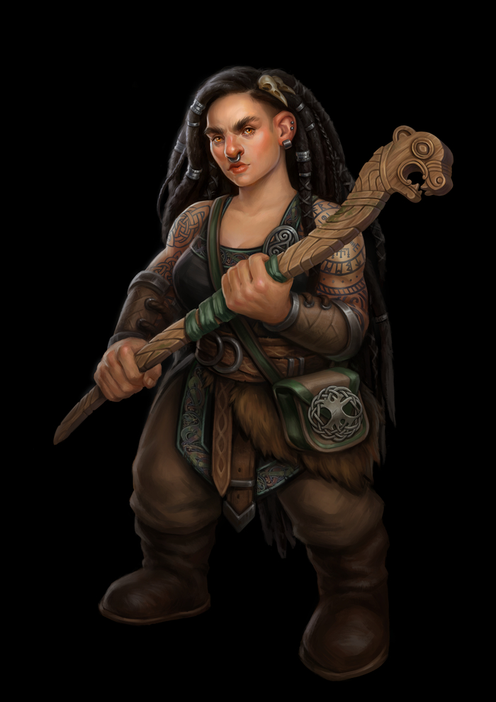 Dwarf druid , -, Game Art, ArtStation, , Dungeons & Dragons, DnD 5, , -, , Original Character, , 