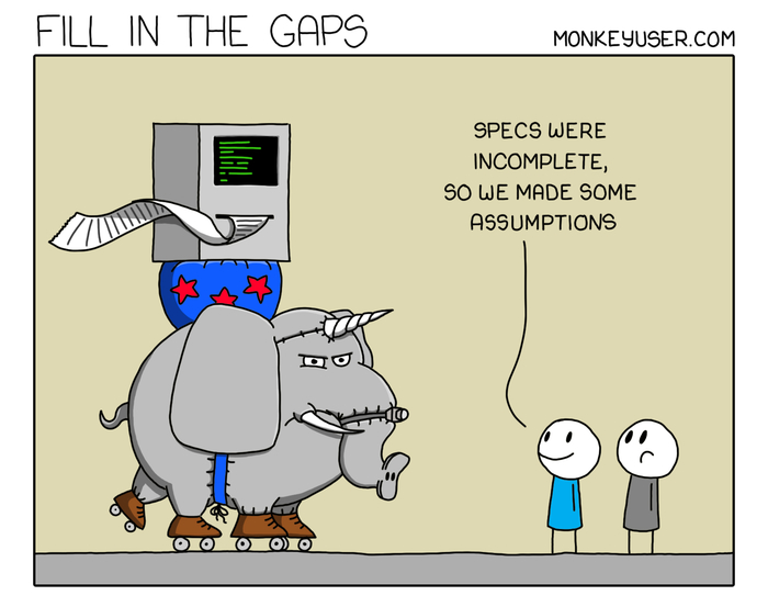 Предположения при разработке