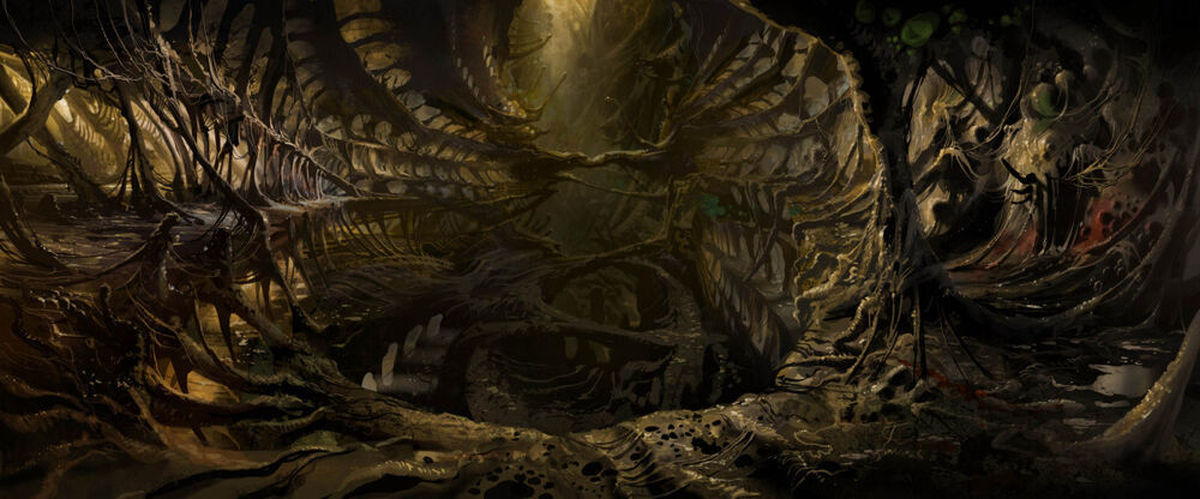 Гнездо чужих. Улей чужих ксеноморфов. Улей хоррор. Гигантские монстры. Унголиант властелин колец.