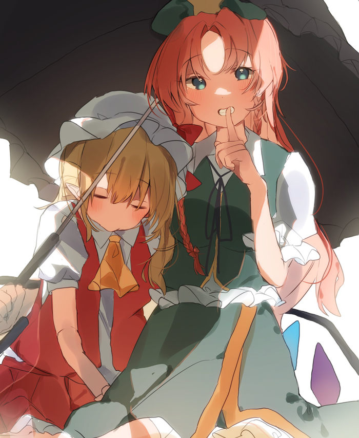  ! Touhou, Flandre Scarlet, Hong Meiling, Anime Art, , 