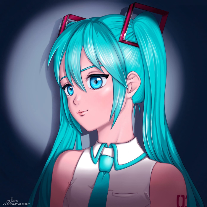 Hatsune Miku , Anime Art, Vocaloid, Hatsune Miku, , ,  , Bunny