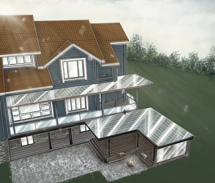 Таймлапс-видео создание скетча экстерьера