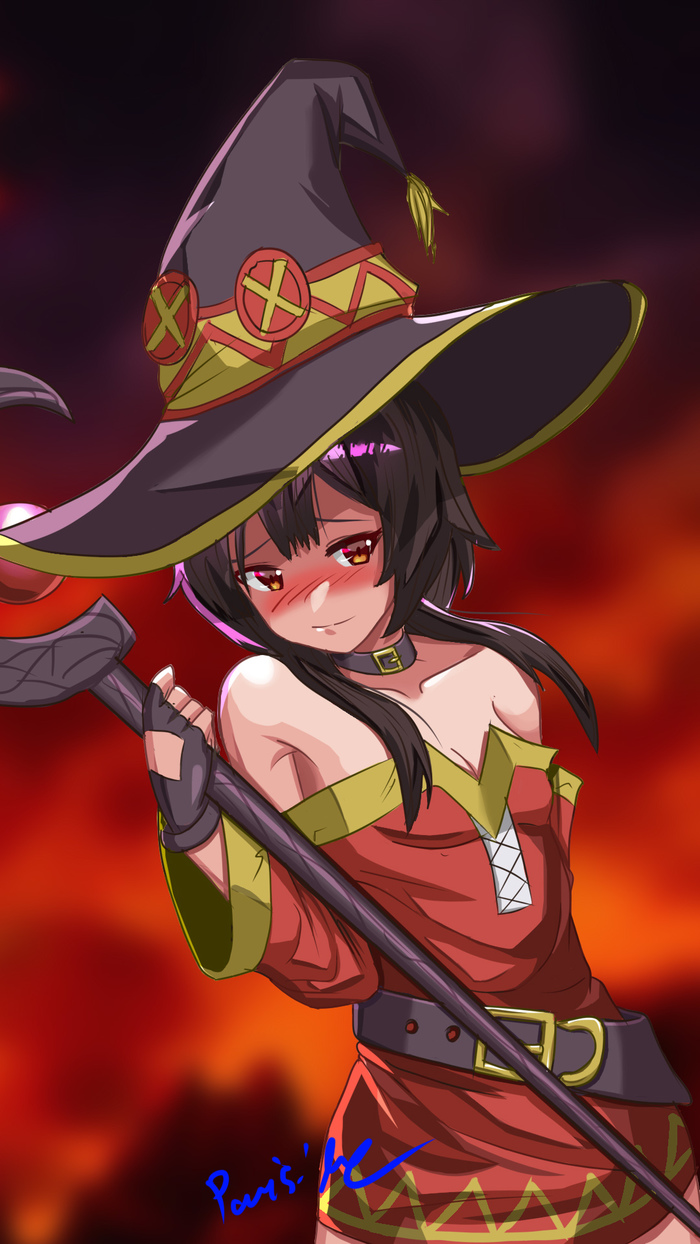 Megumin , Anime Art, Konosuba, Megumin, Digital, , , 