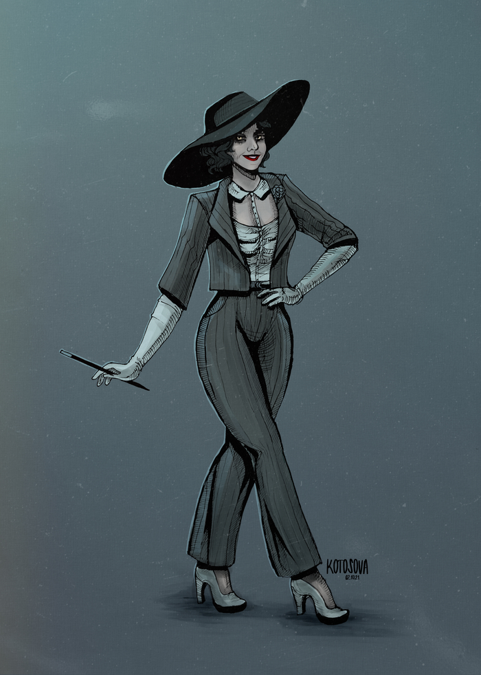    Inktober, , Game Art, Resident Evil, Resident Evil 8: Village, ,  ,   - Resident Evil