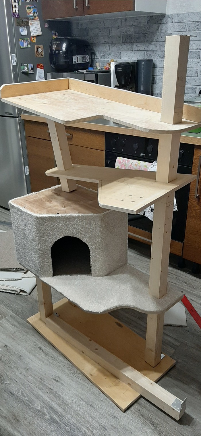 Кошачий домик ручной работы Мебель, Handjob, домик для животных, кошка, работа по дереву, коробка, Longpost
